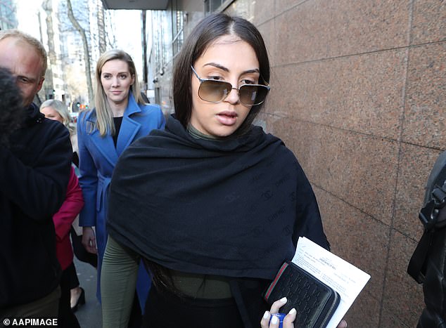 The syndicate succeeded in defrauding $3.238 million. Pictured is Vella-Arpaci arriving at court