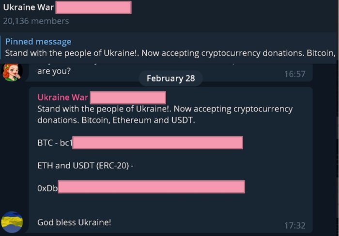 Channel operator accepting donations in Bitcoin