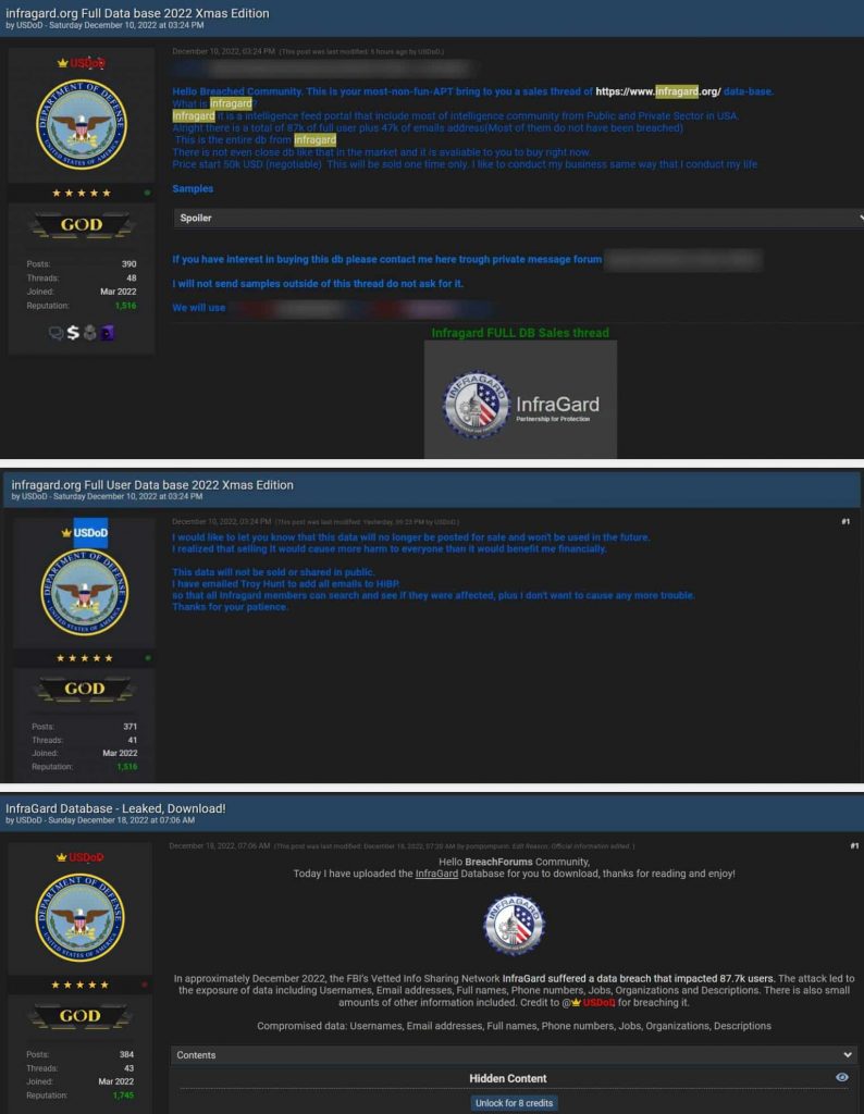 Sale or No Sale; Hacker Leaks FBI's InfraGard database Online
