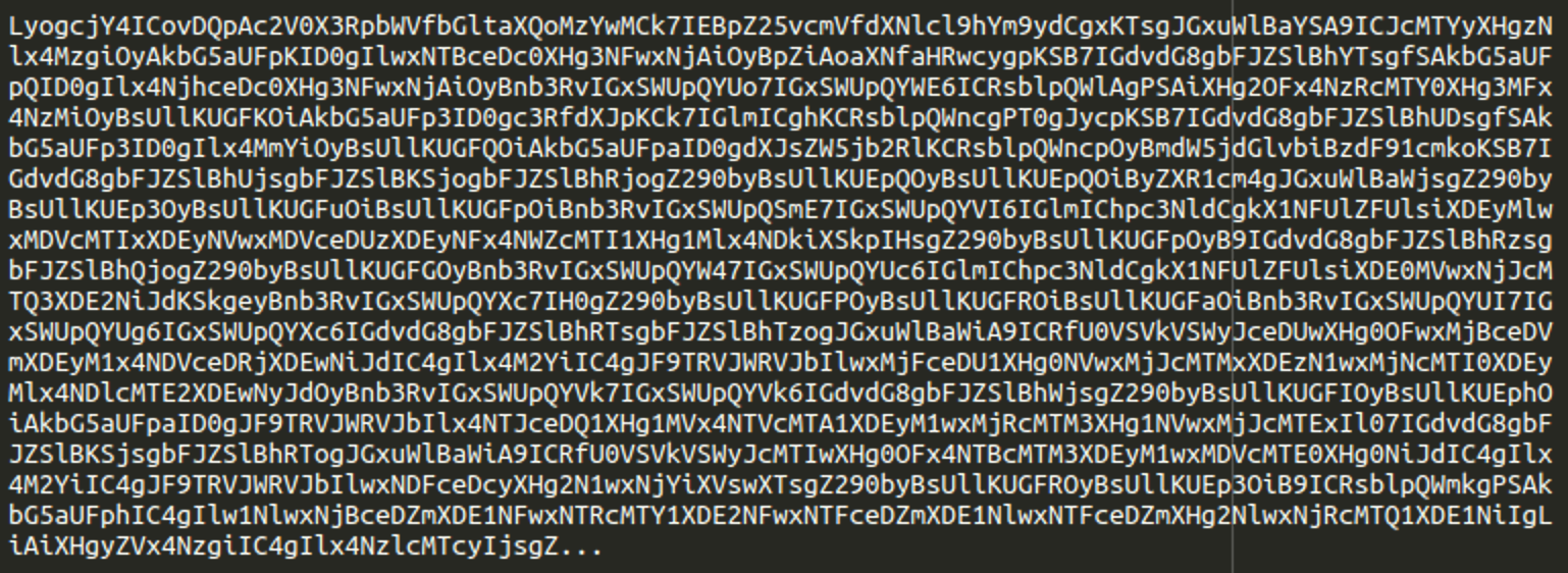Obfuscated base64 code found in tott log file