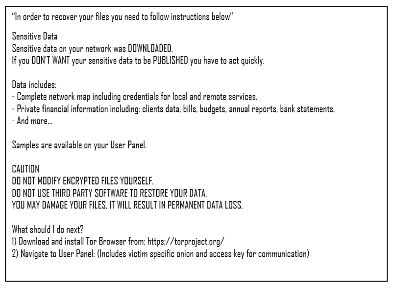 Ransom Note Instruction