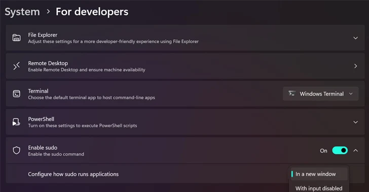 Sudo for Windows 11