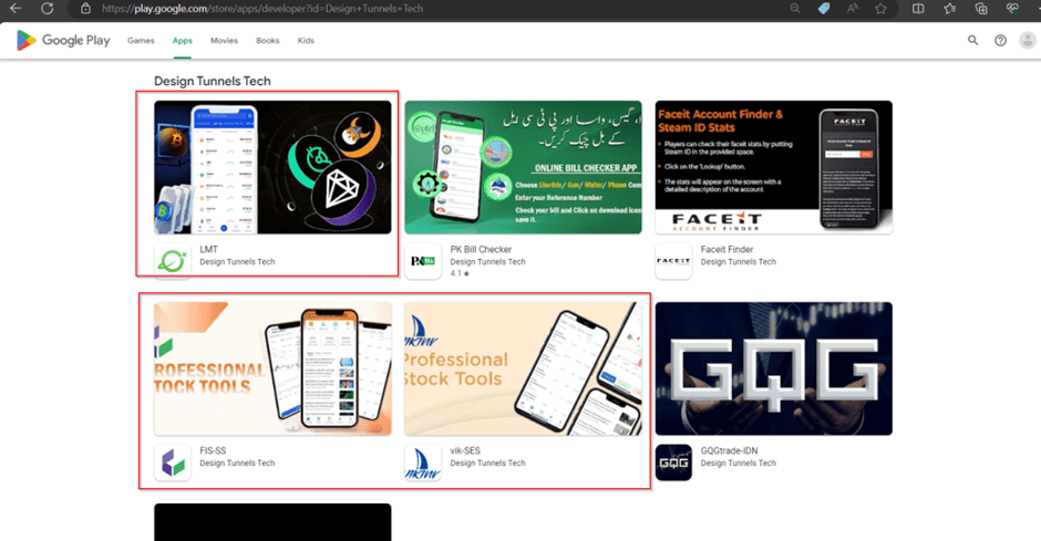 Fake trading applications distributed via a compromised account