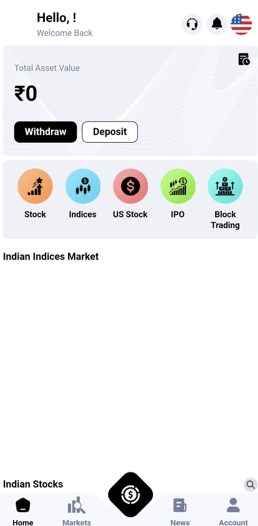 Fake trading setup in a fraudulent trading app