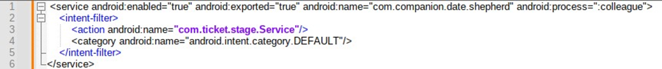 The downloader uses this to create and bind to this service and run the droppee every time it is required.