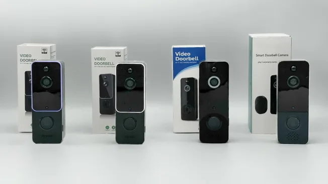 The video doorbells have slightly different packaging and plastic casings, but you can tell they're virtually identical thanks to the placement of their camera lenses, motion sensors, and doorbell buttons.