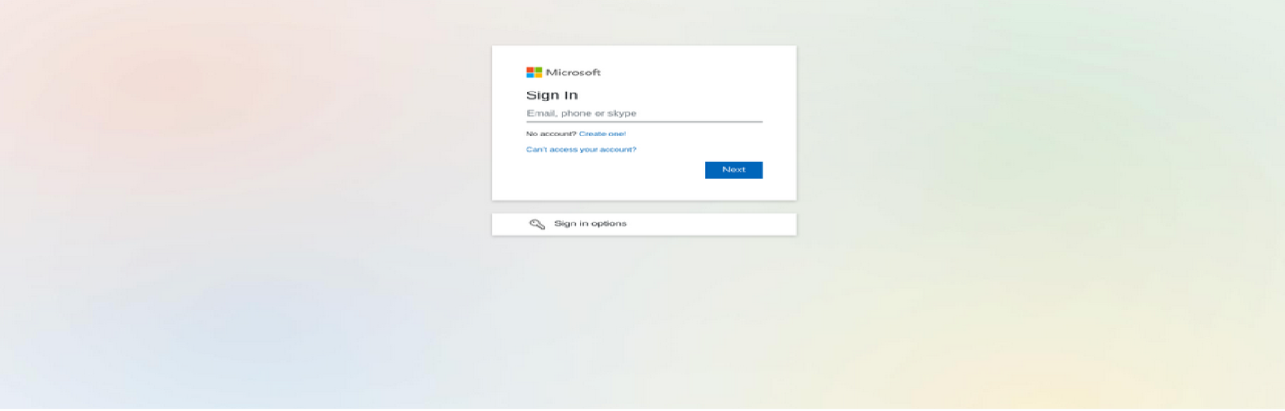 Spoofed Microsoft O365 landing portal