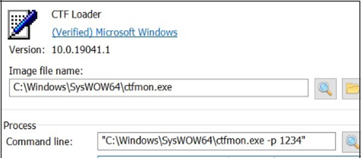 Injection with ctfmon.exe