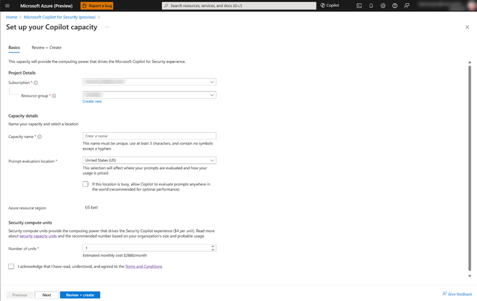 Provisioning SCUs in the Azure Portal is a straightforward process.